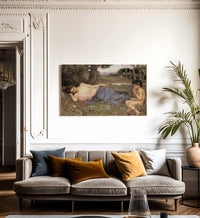 Listening To My Sweet Pipings By John Waterhouse Fine Art Print