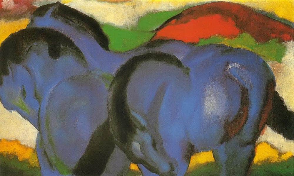 Little Blue Horses By Franz Marc Fine Art Print