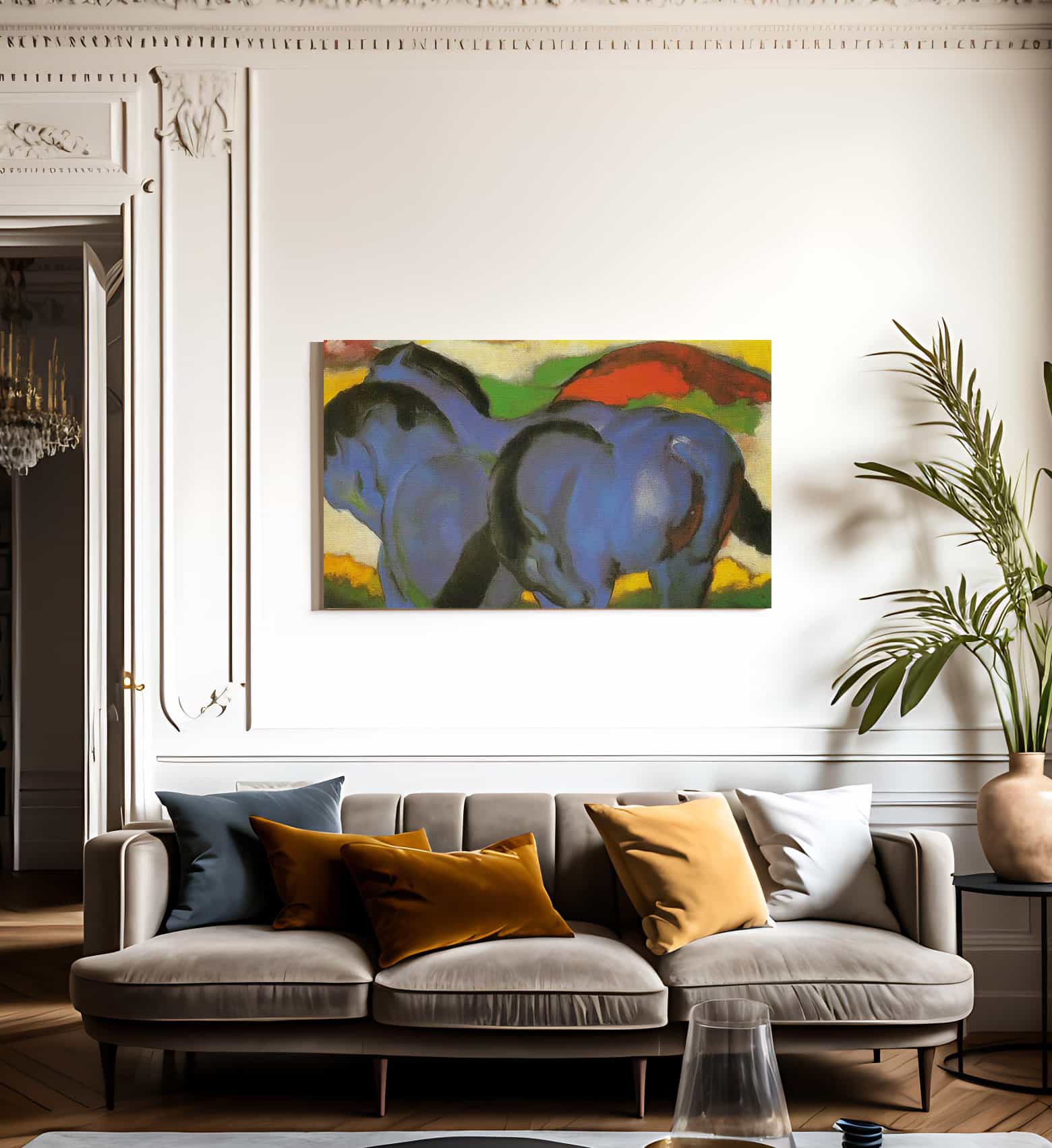 Little Blue Horses By Franz Marc Fine Art Print