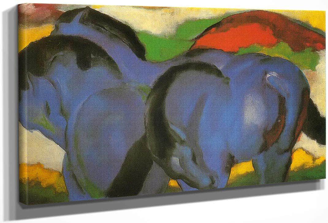 Little Blue Horses By Franz Marc Fine Art Print