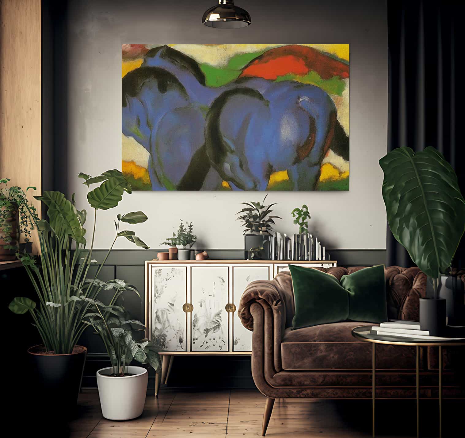 Little Blue Horses By Franz Marc Fine Art Print