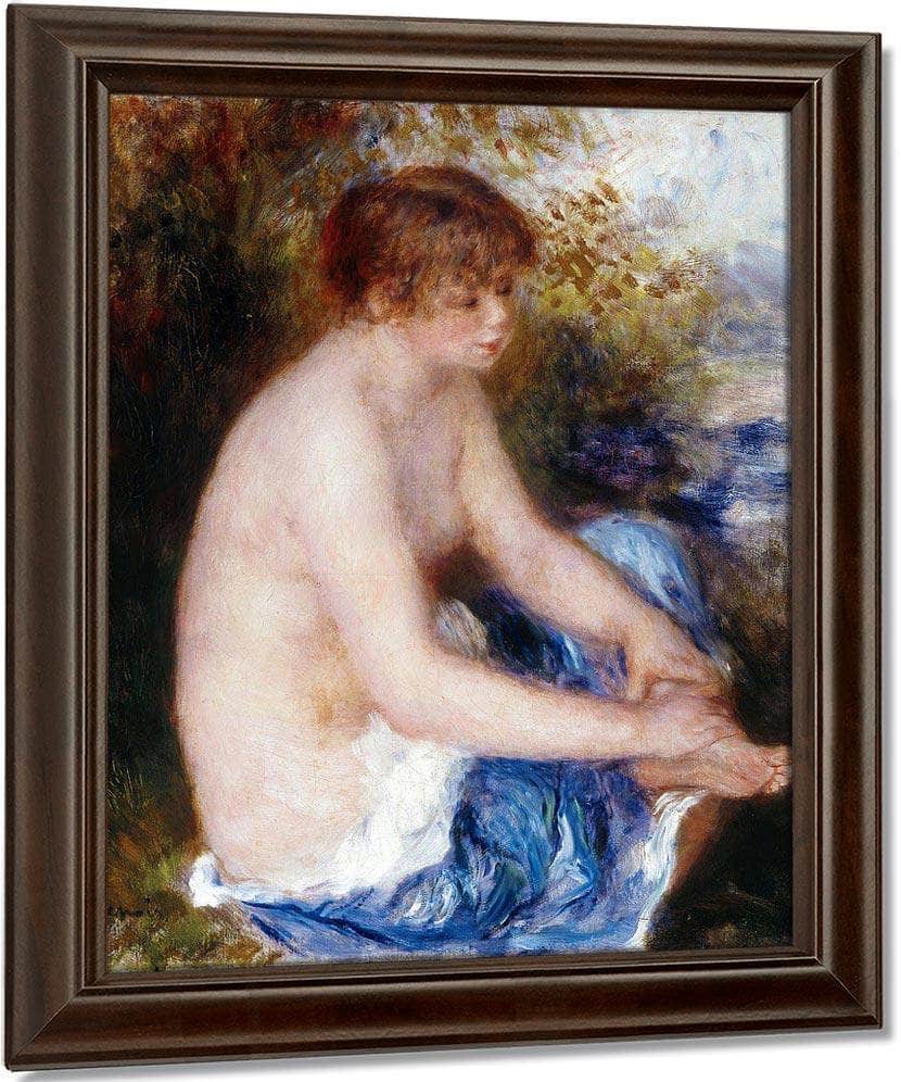Little Blue Nude By Pierre August Renoir Fine Art Print