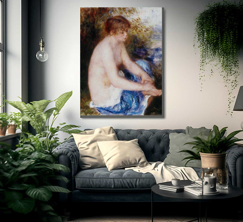 Little Blue Nude By Pierre August Renoir Fine Art Print