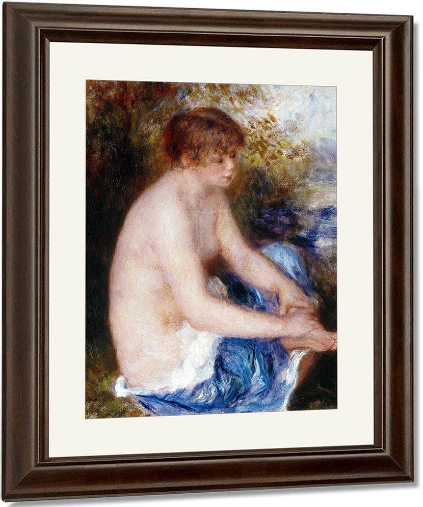 Little Blue Nude By Pierre August Renoir Fine Art Print