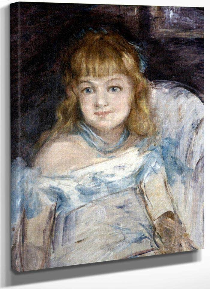 Little Girl In An Armchair By  Manet Edouard Fine Art Print