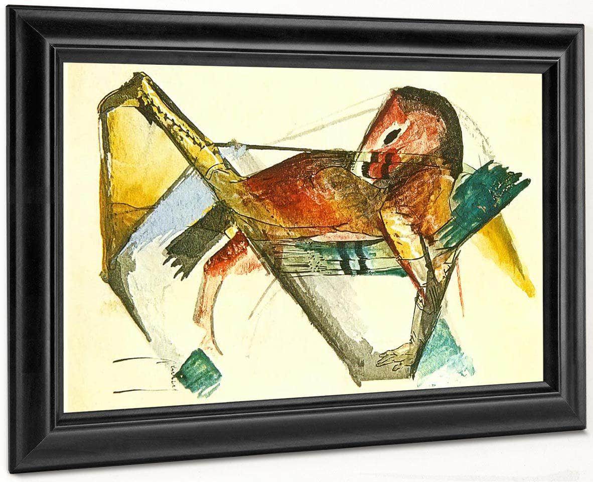 Little Horse In Dusky Pink By Franz Marc Fine Art Print