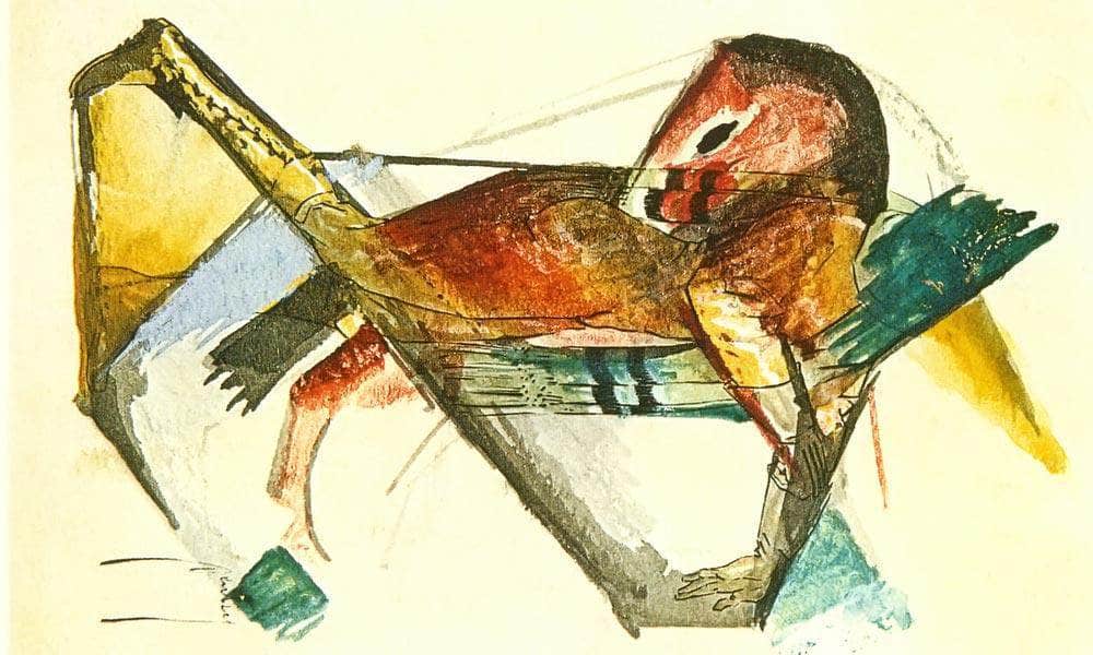 Little Horse In Dusky Pink By Franz Marc Fine Art Print