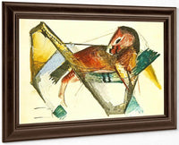 Little Horse In Dusky Pink By Franz Marc Fine Art Print