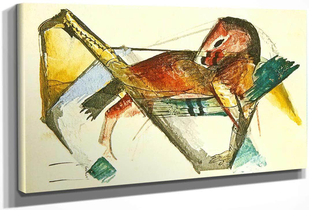 Little Horse In Dusky Pink By Franz Marc Fine Art Print