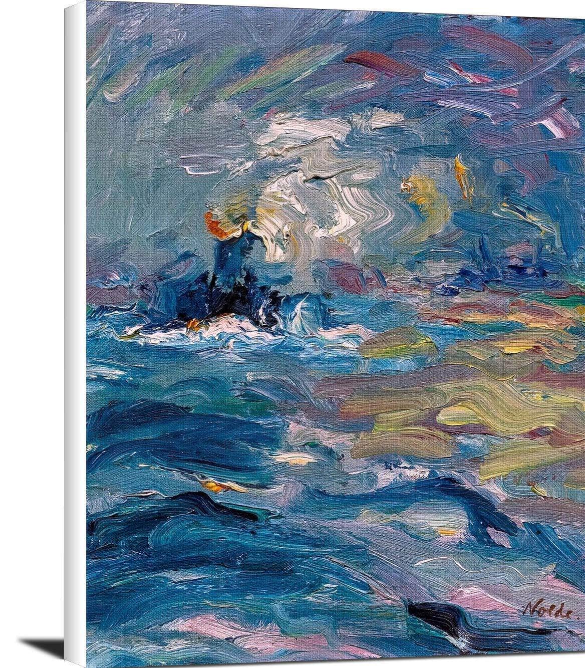 Little Steamer Painting Emil Nolde Canvas Art Fine Art Print