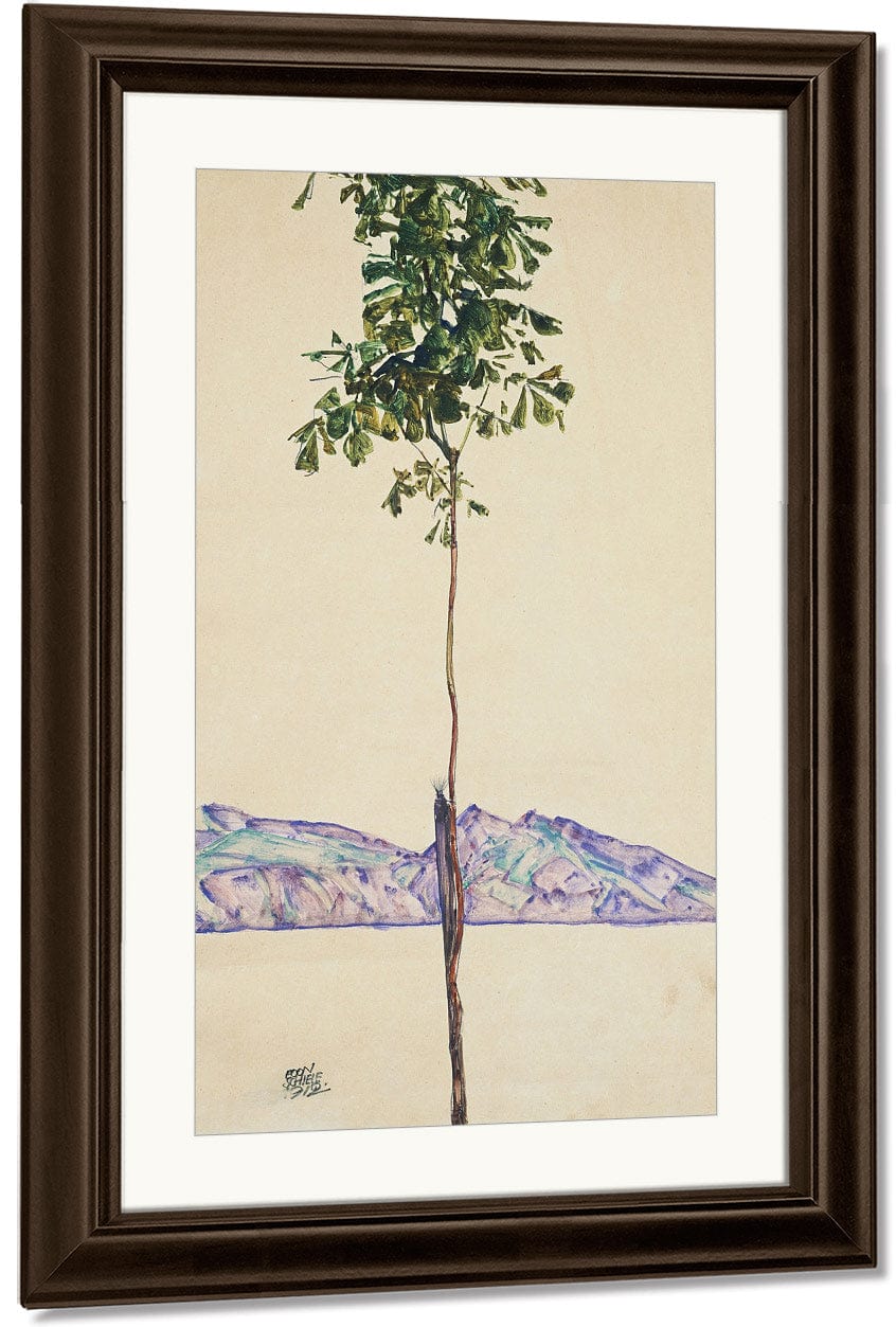 Little Tree (Chestnut Tree At Lake Constance) By Egon Schiele Fine Art Print