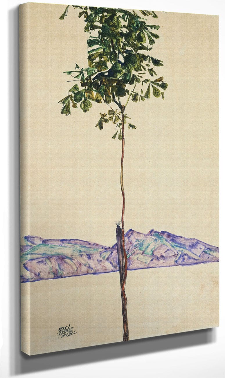 Little Tree (Chestnut Tree At Lake Constance) By Egon Schiele Fine Art Print