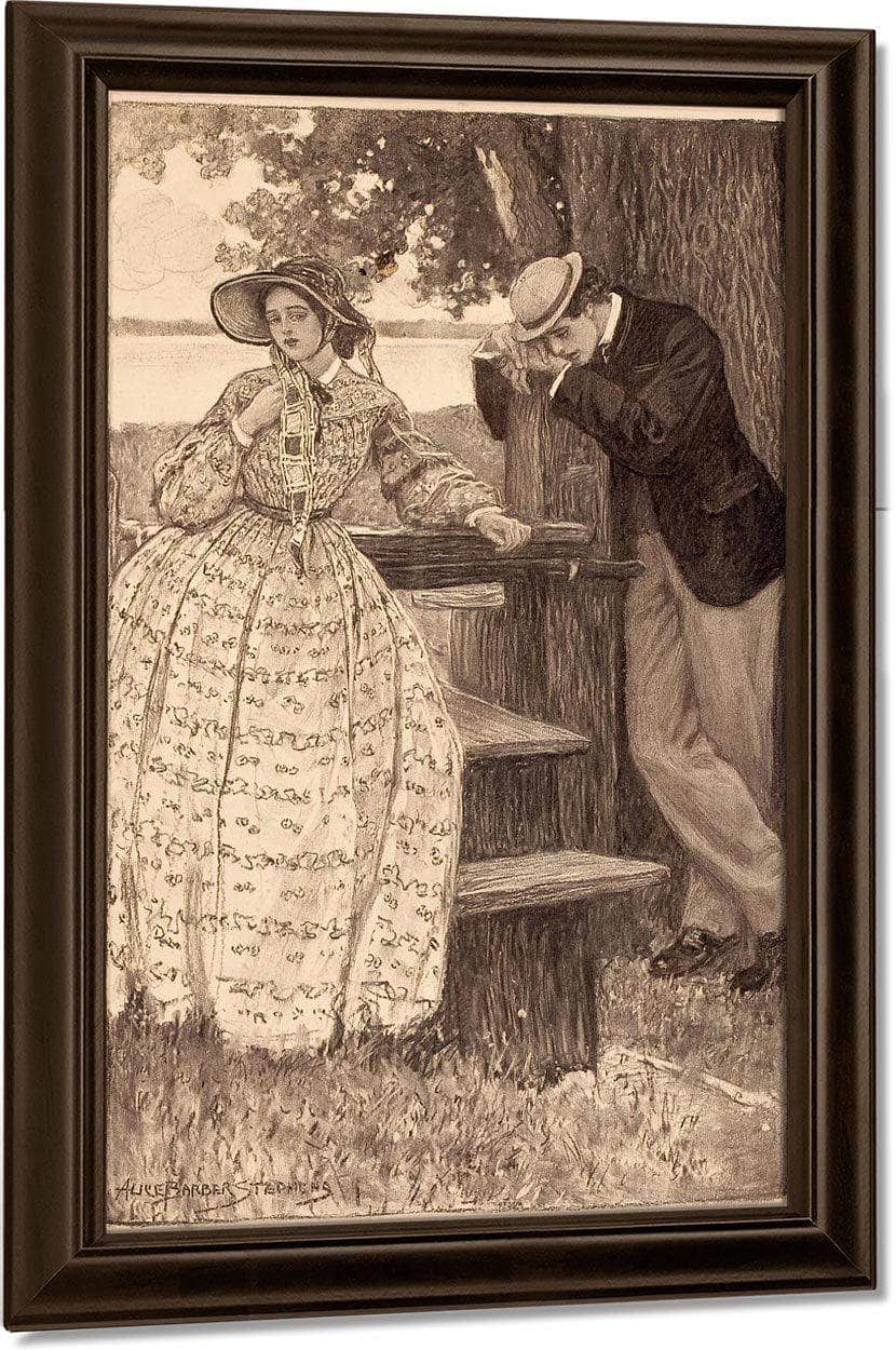 Little Women Story Illustration By Alice Barber Stephens Fine Art Print