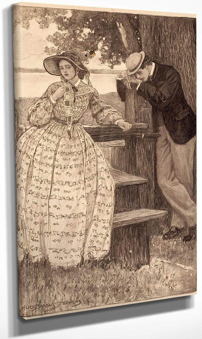 Little Women Story Illustration By Alice Barber Stephens Fine Art Print