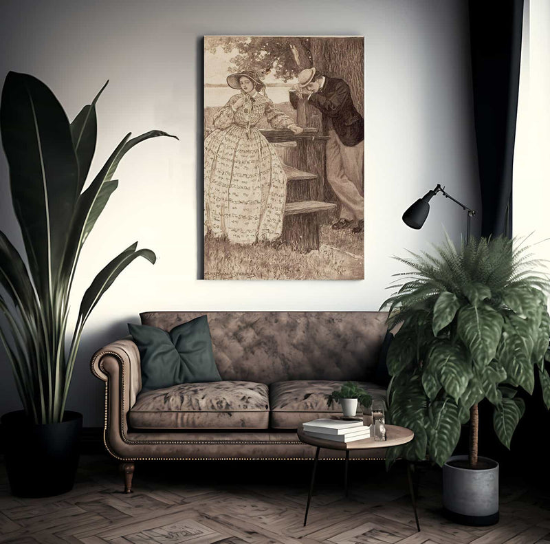 Little Women Story Illustration By Alice Barber Stephens Fine Art Print