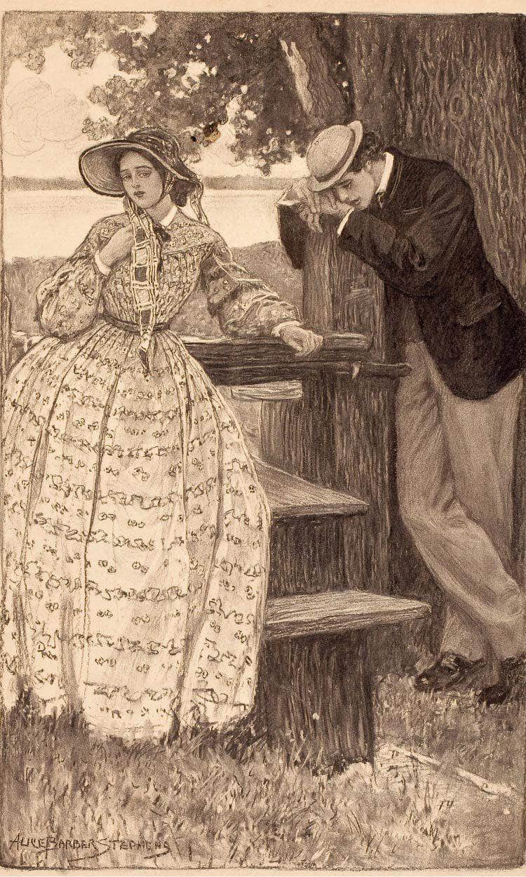 Little Women Story Illustration By Alice Barber Stephens Fine Art Print