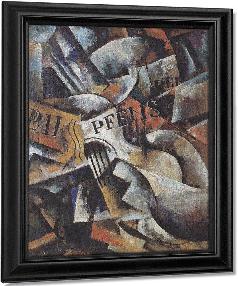 Ljubow Popowa   Stillleben Mit Gitarre 1914 1915 65X46Cm Galerie Gmurzinska Koln By Liubov Popova Fine Art Print