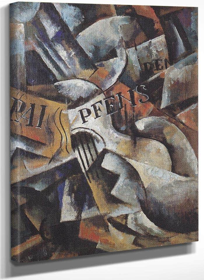 Ljubow Popowa   Stillleben Mit Gitarre 1914 1915 65X46Cm Galerie Gmurzinska Koln By Liubov Popova Fine Art Print