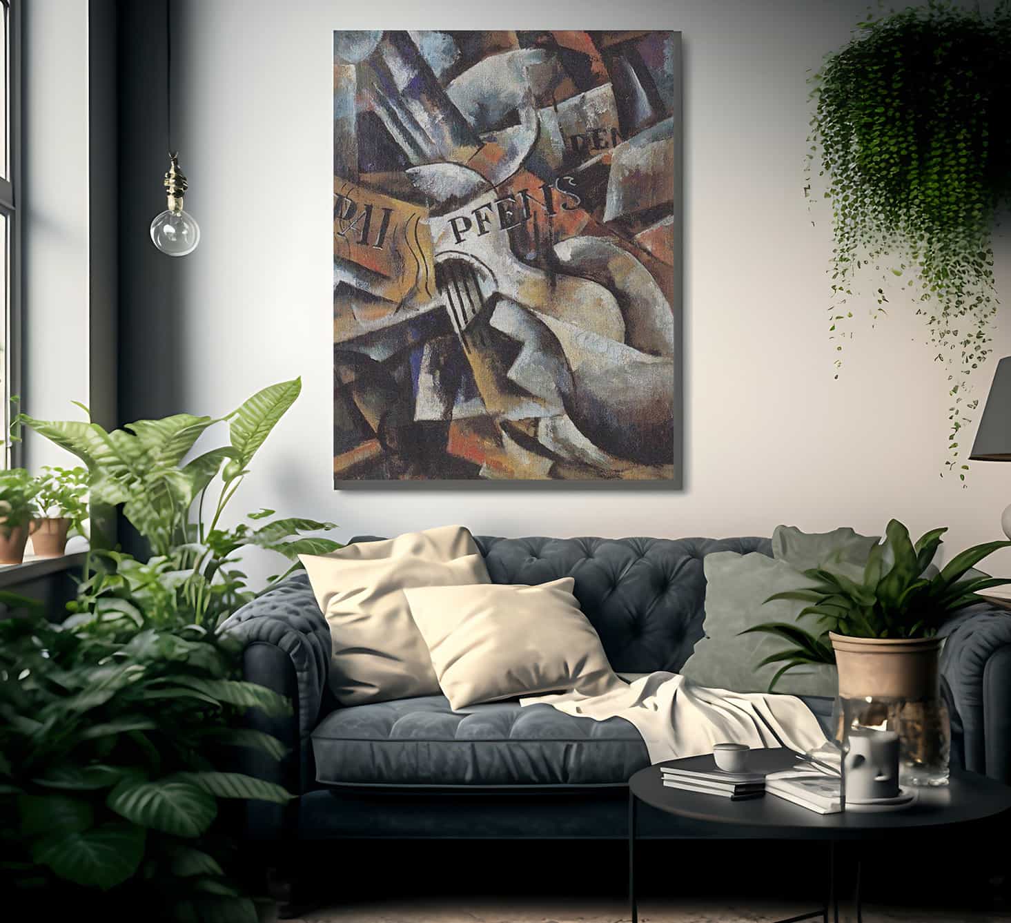 Ljubow Popowa   Stillleben Mit Gitarre 1914 1915 65X46Cm Galerie Gmurzinska Koln By Liubov Popova Fine Art Print