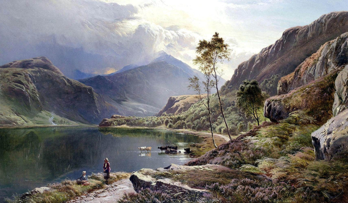 Llyn Y Ddinas, North Wales Painting Sidney Richard Percy Canvas Art Fine Art Print