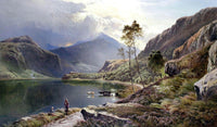 Llyn Y Ddinas, North Wales Painting Sidney Richard Percy Canvas Art Fine Art Print