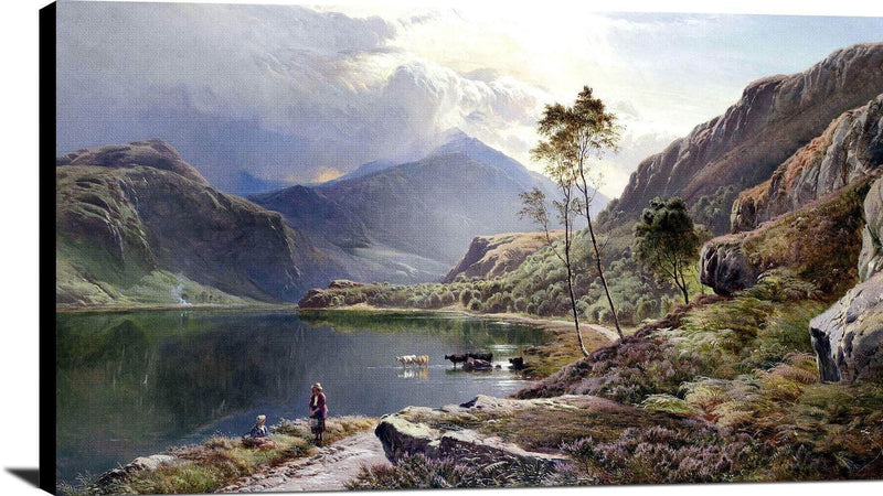 Llyn Y Ddinas, North Wales Painting Sidney Richard Percy Canvas Art Fine Art Print