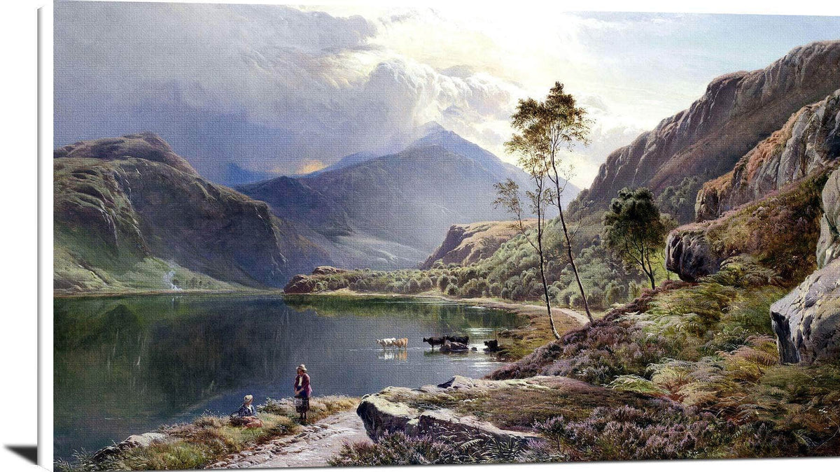 Llyn Y Ddinas, North Wales Painting Sidney Richard Percy Canvas Art Fine Art Print