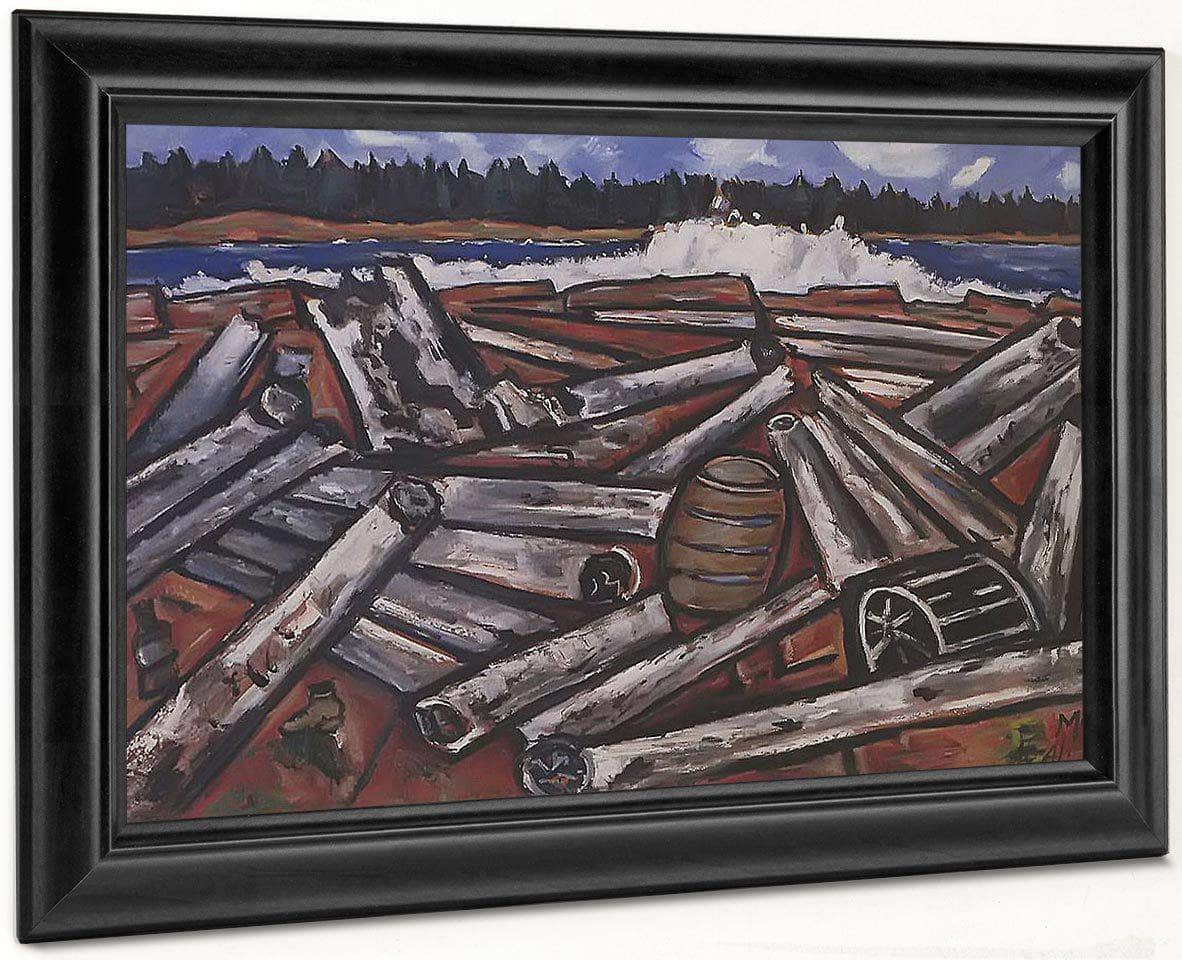 Log Jam Penobscot Bay By Marsden Hartley Fine Art Print