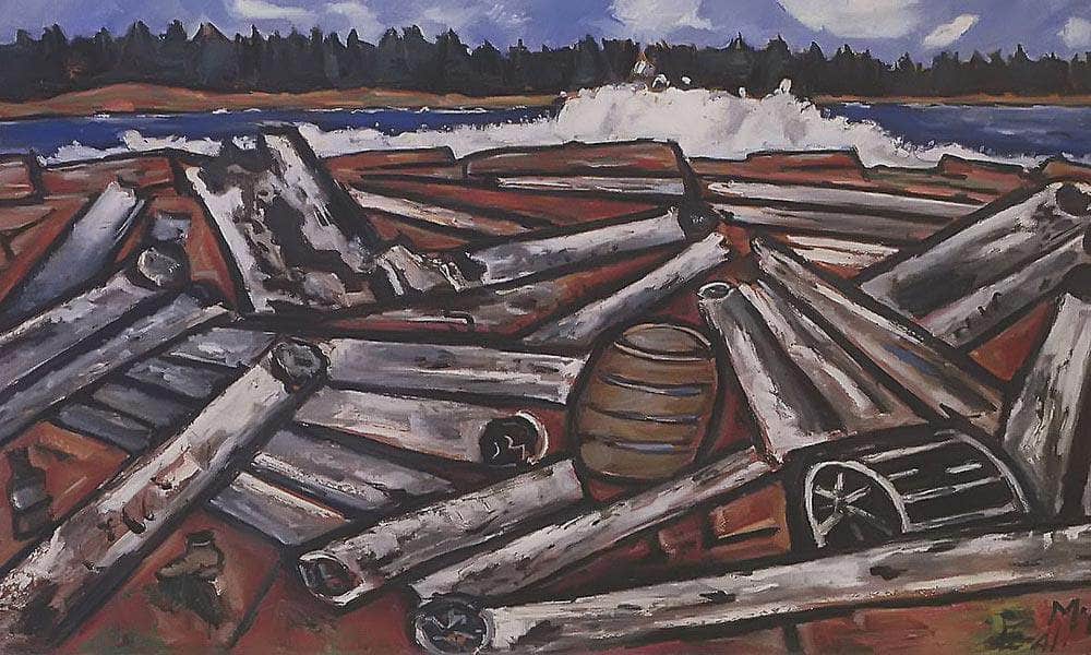 Log Jam Penobscot Bay By Marsden Hartley Fine Art Print