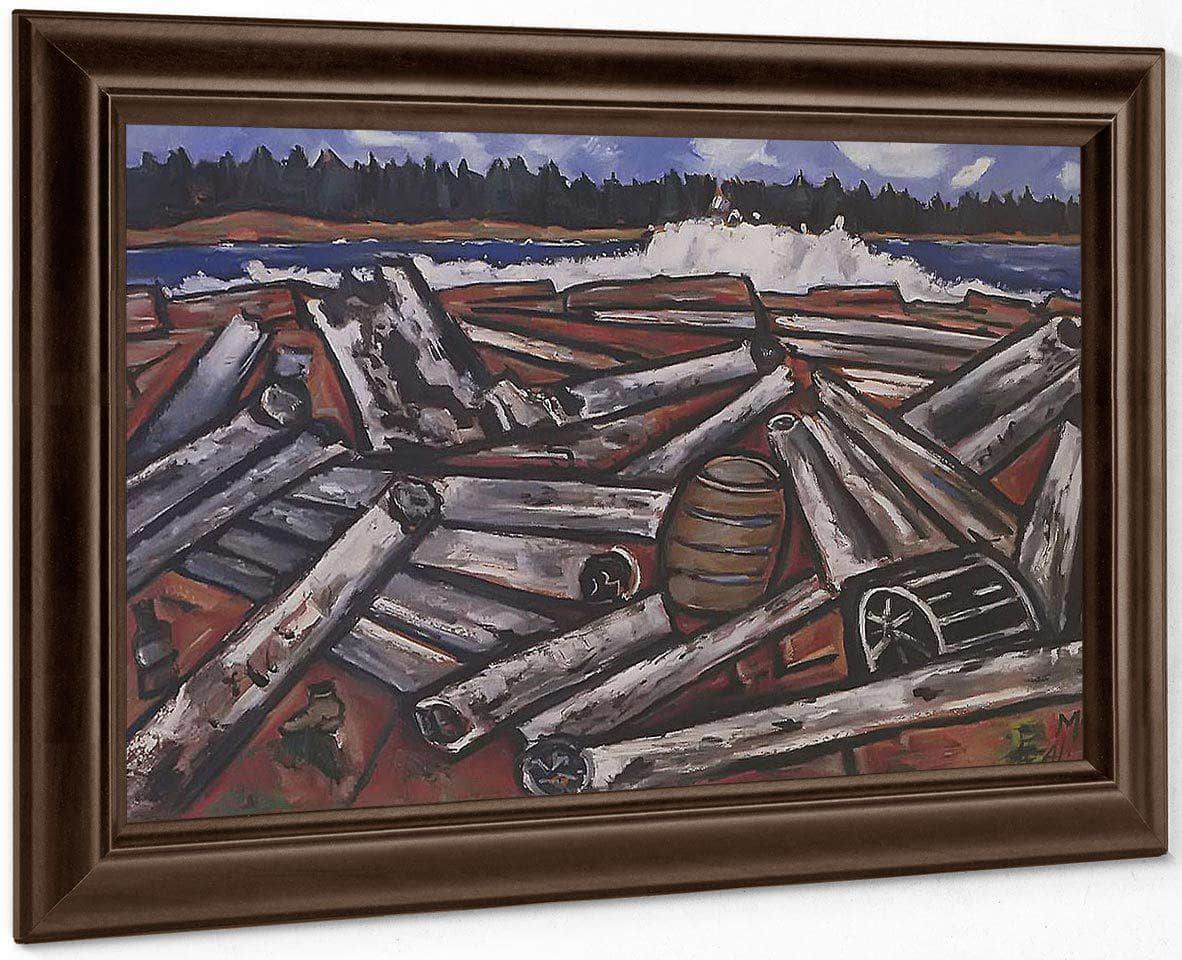 Log Jam Penobscot Bay By Marsden Hartley Fine Art Print