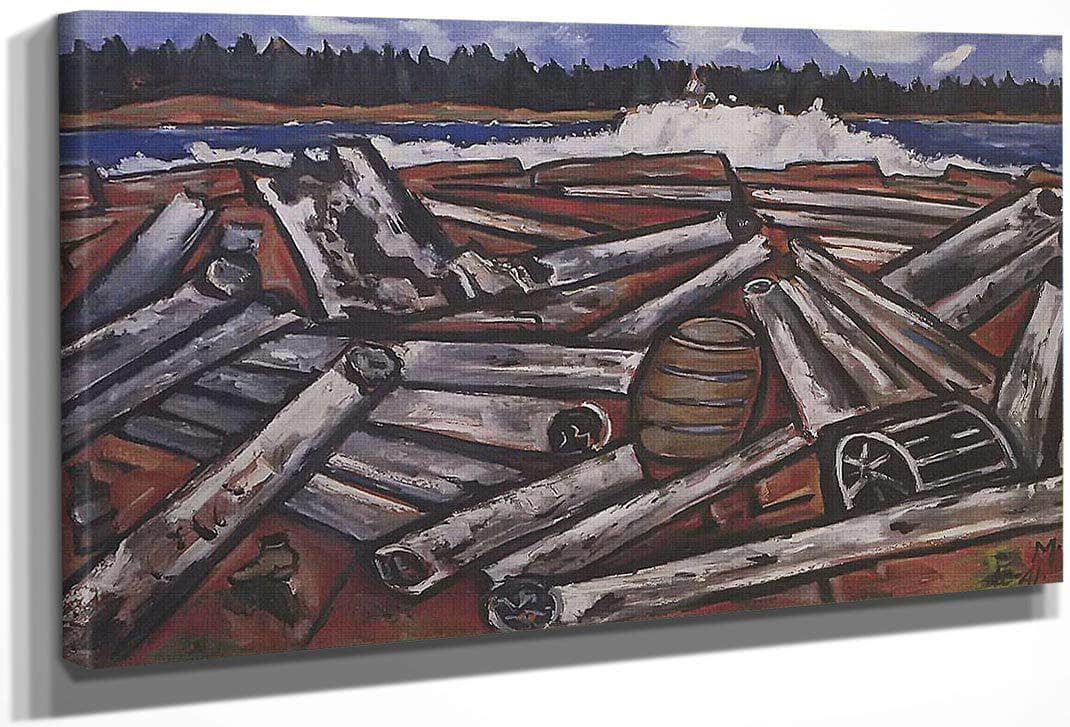 Log Jam Penobscot Bay By Marsden Hartley Fine Art Print