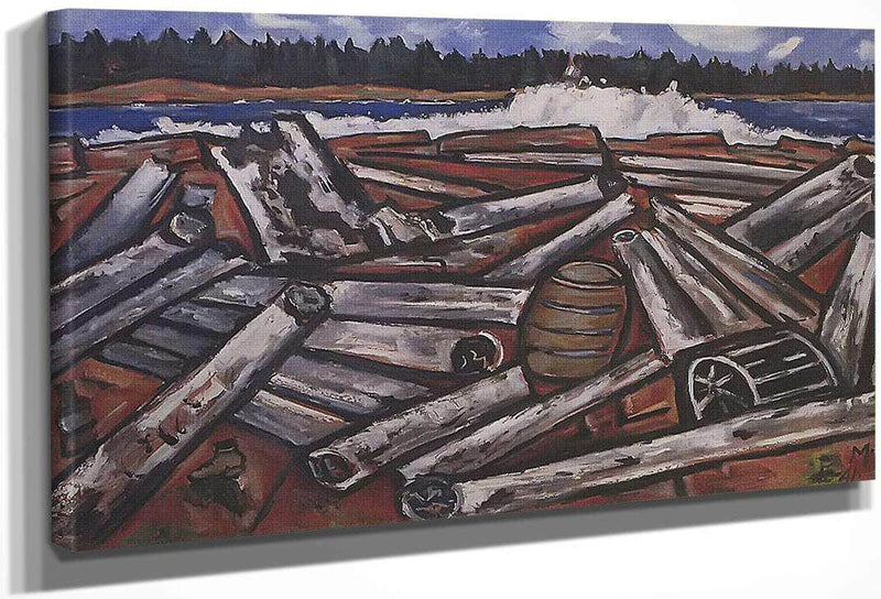 Log Jam Penobscot Bay By Marsden Hartley Fine Art Print