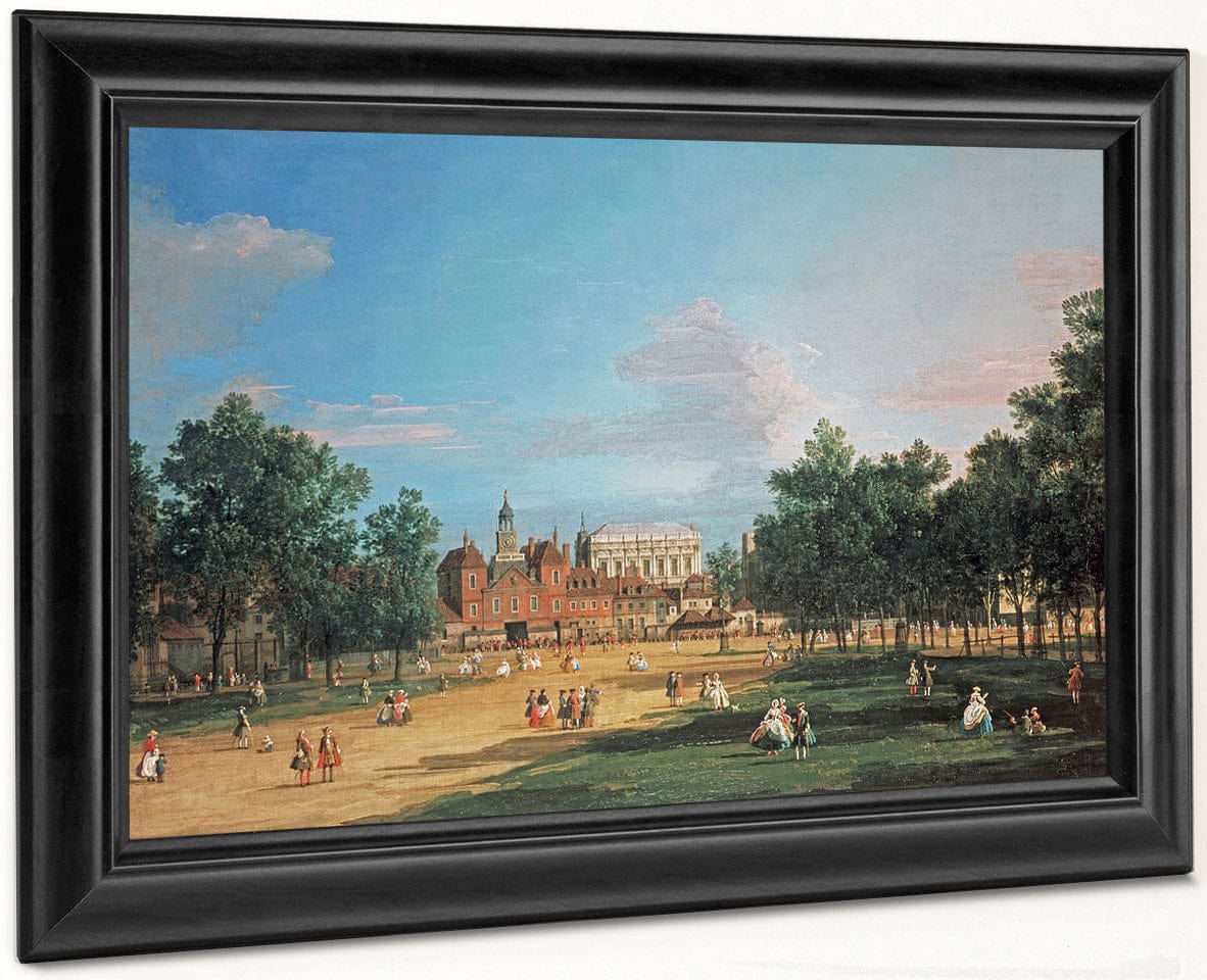 London  The Old Horse Guards And The Banqueting Hall By Canaletto Fine Art Print