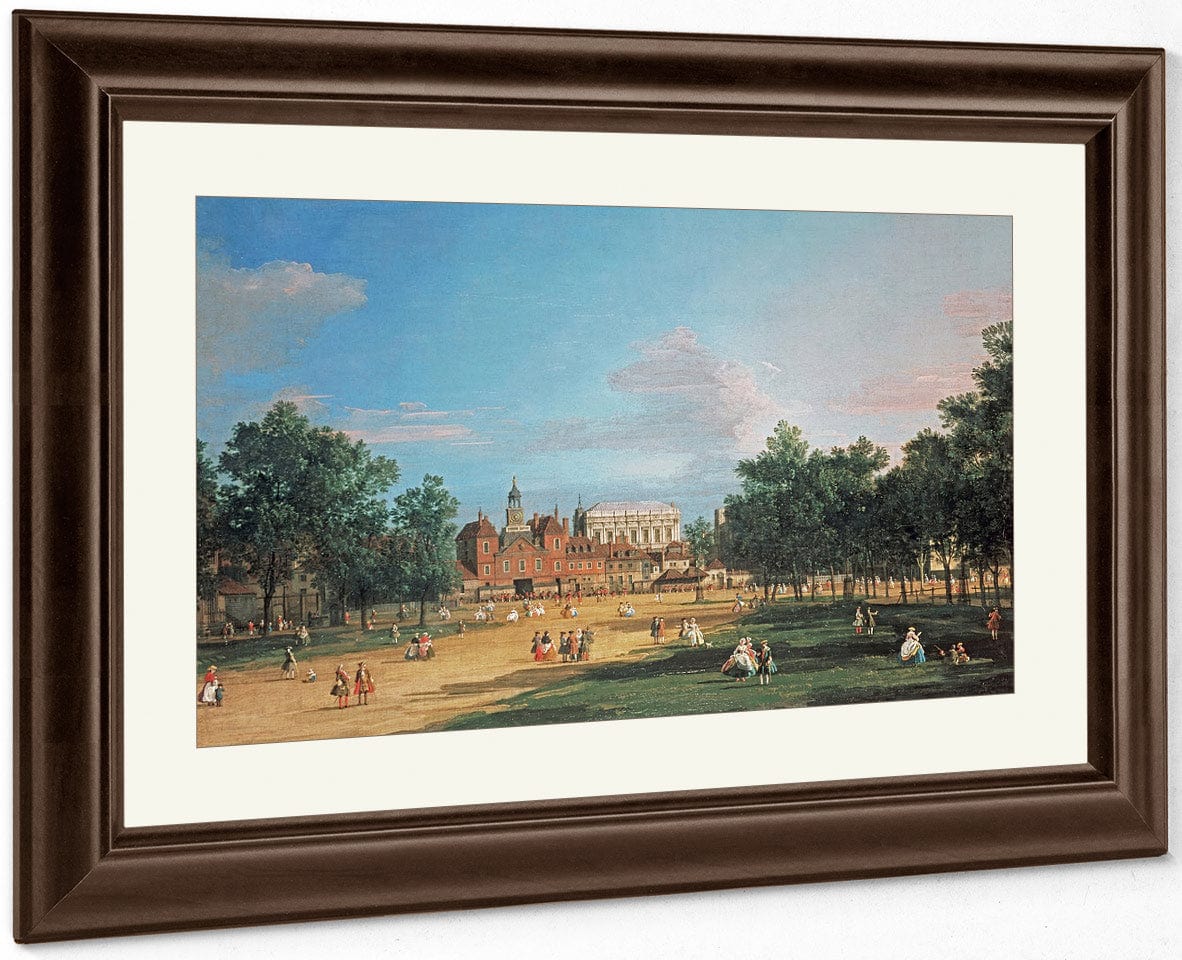 London  The Old Horse Guards And The Banqueting Hall By Canaletto Fine Art Print