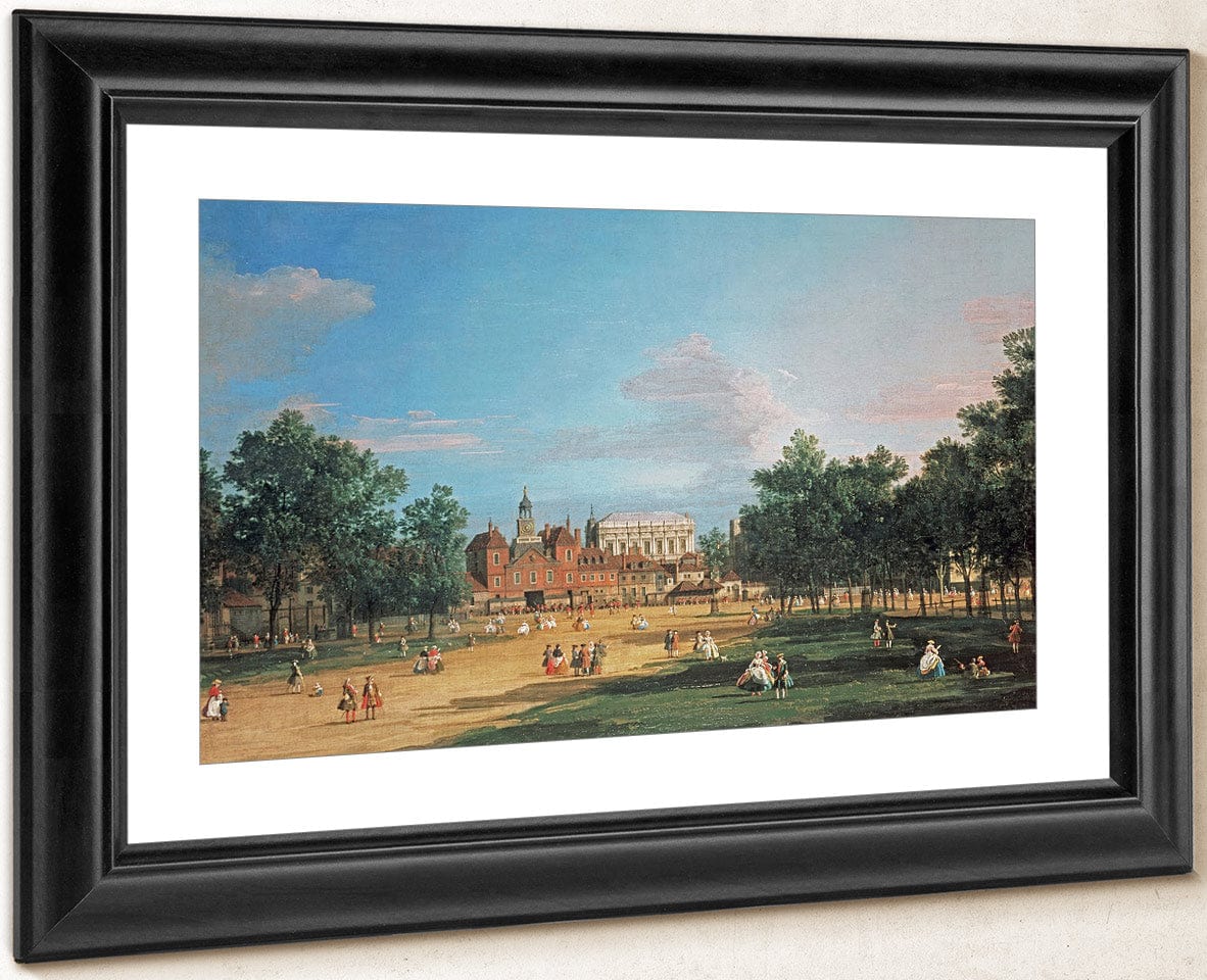 London  The Old Horse Guards And The Banqueting Hall By Canaletto Fine Art Print