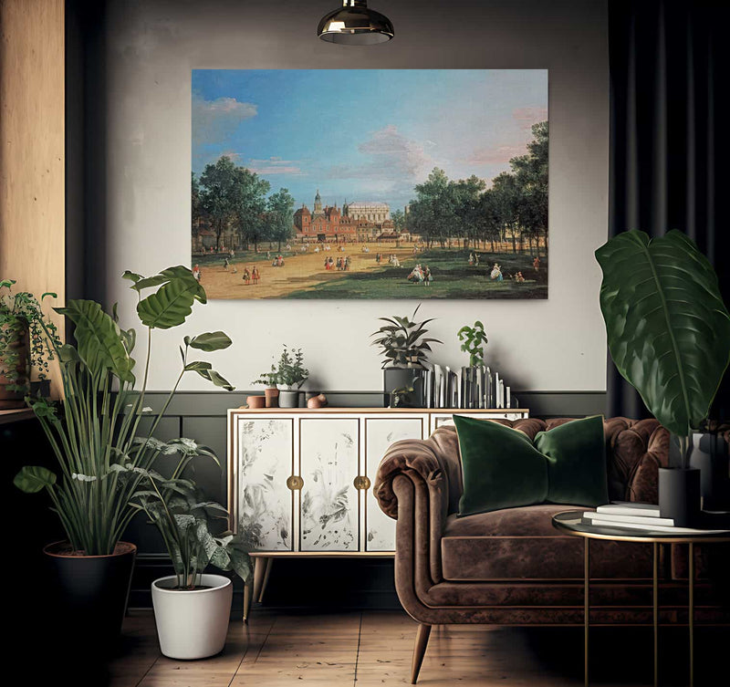 London  The Old Horse Guards And The Banqueting Hall By Canaletto Fine Art Print