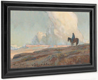 Lone Indian Gazing Across The Plains By Maynard Dixon Fine Art Print
