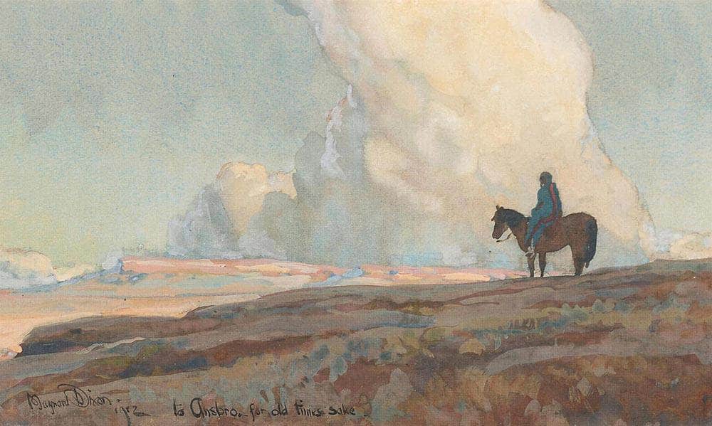 Lone Indian Gazing Across The Plains By Maynard Dixon Fine Art Print