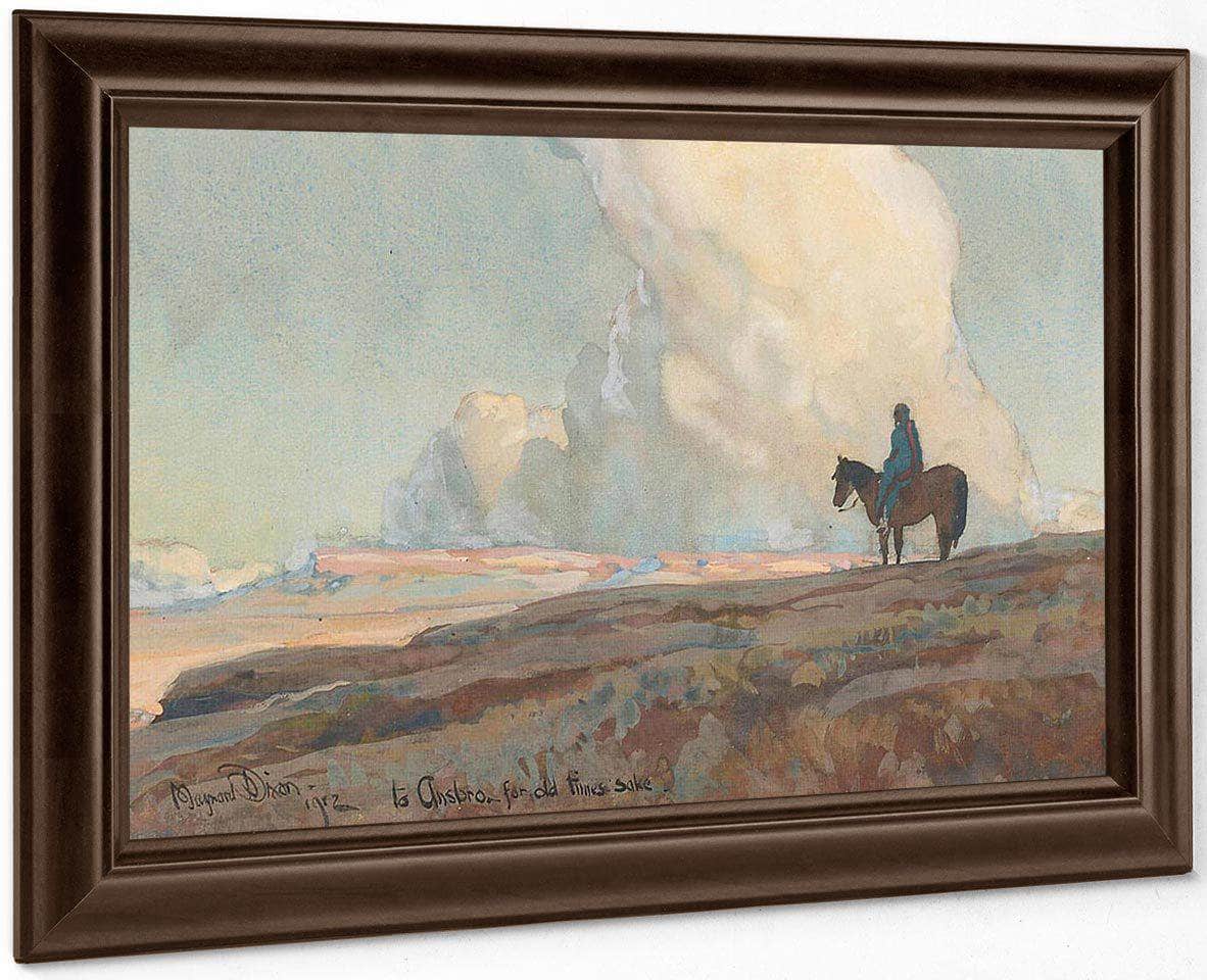 Lone Indian Gazing Across The Plains By Maynard Dixon Fine Art Print