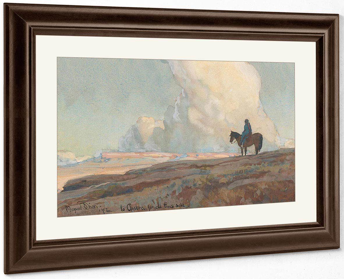 Lone Indian Gazing Across The Plains By Maynard Dixon Fine Art Print
