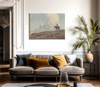 Lone Indian Gazing Across The Plains By Maynard Dixon Fine Art Print