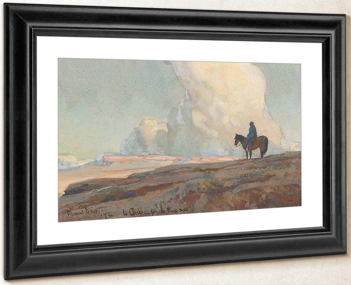 Lone Indian Gazing Across The Plains By Maynard Dixon Fine Art Print