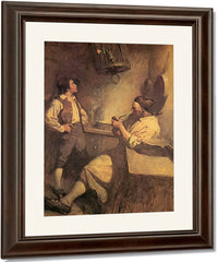 Long John Silver And Hawkins By NC Wyeth Fine Art Print