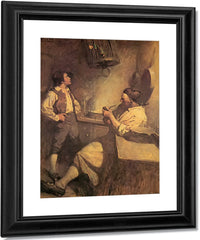 Long John Silver And Hawkins By NC Wyeth Fine Art Print