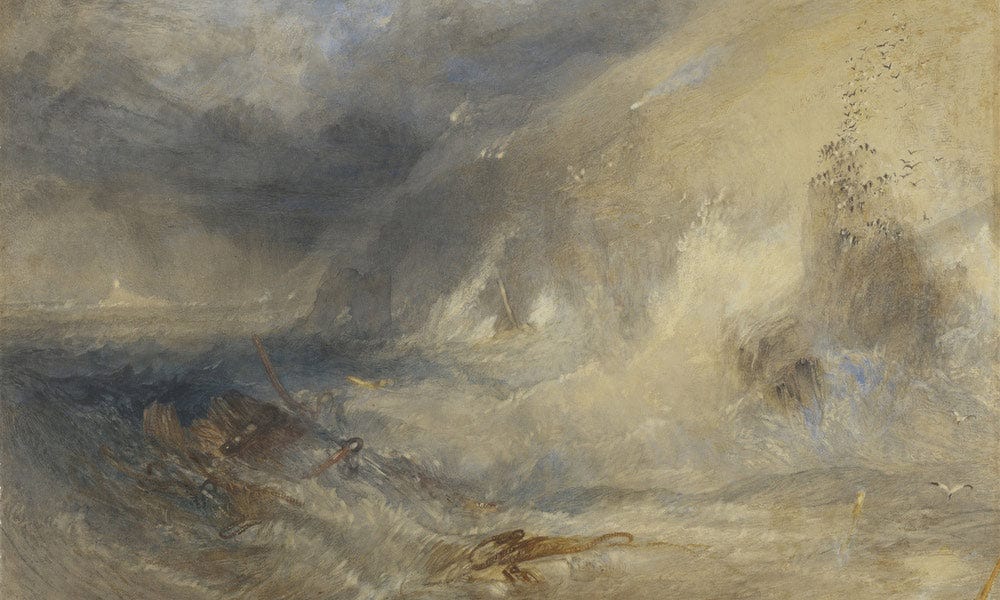 Long Ship's Lighthouse Land's End By Joseph Mallord William Turner Fine Art Print