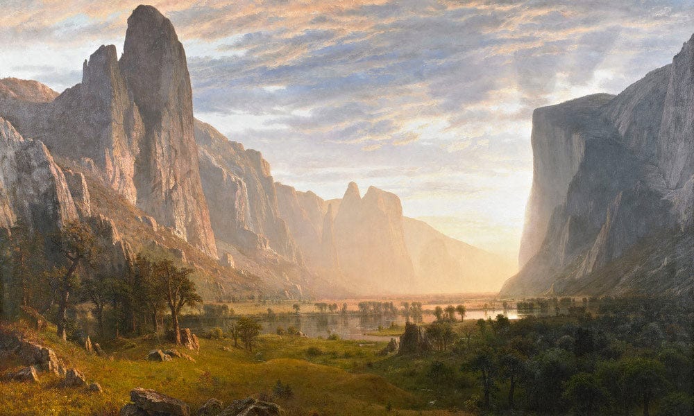 Looking Down Yosemite Valley California 1865 By Albert Bierstadt Fine Art Print
