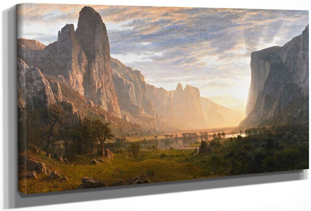 Looking Down Yosemite Valley California 1865 By Albert Bierstadt Fine Art Print