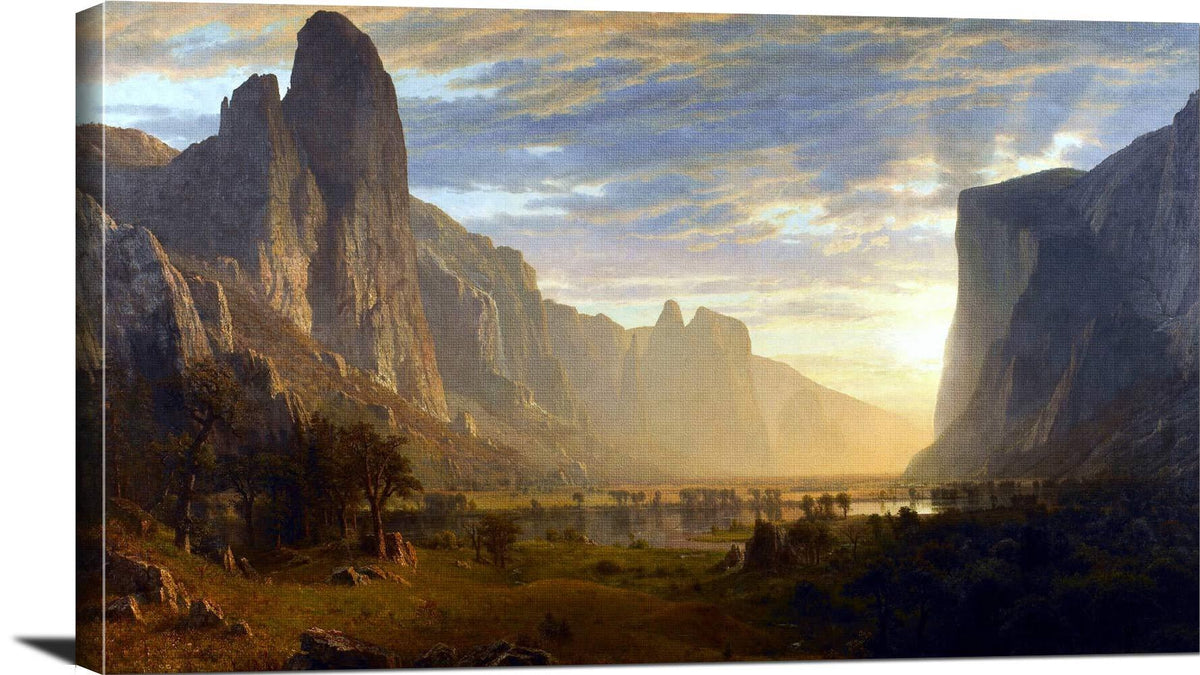 Looking Down Yosemite Valley Painting Albert Bierstadt Canvas Art Fine Art Print