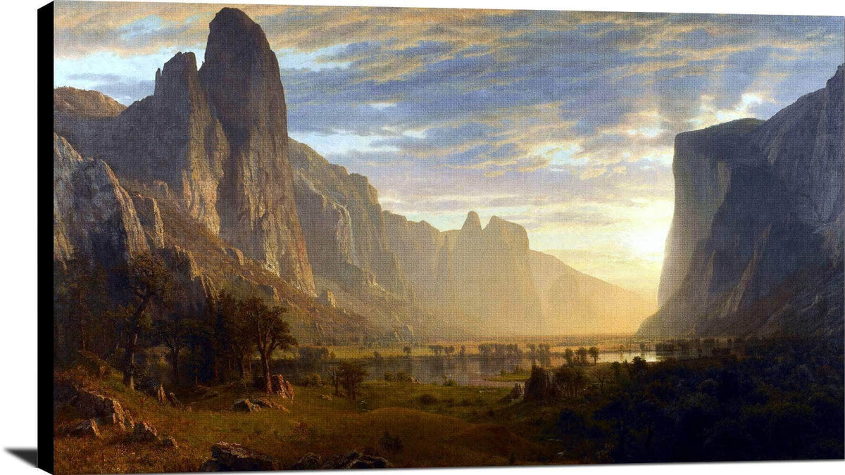 Looking Down Yosemite Valley Painting Albert Bierstadt Canvas Art Fine Art Print