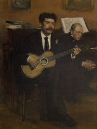 Lorenzo Pagans And Auguste De Gas By Edgar Degas Fine Art Print